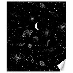 Cosmic Black Space Star Canvas 8  X 10 