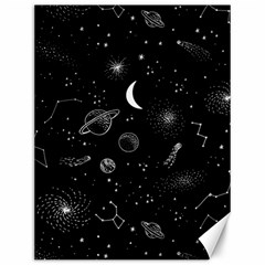 Cosmic Black Space Star Canvas 12  X 16 