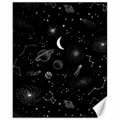 Cosmic Black Space Star Canvas 16  X 20 