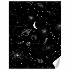 Cosmic Black Space Star Canvas 18  X 24 