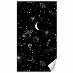 Cosmic Black Space Star Canvas 40  X 72 