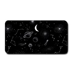 Cosmic Black Space Star Medium Bar Mat