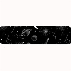 Cosmic Black Space Star Large Bar Mat