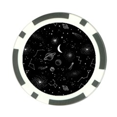 Cosmic Black Space Star Poker Chip Card Guard