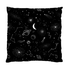 Cosmic Black Space Star Standard Cushion Case (one Side)