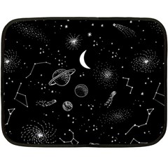 Cosmic Black Space Star Fleece Blanket (mini)