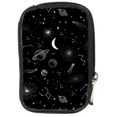 Cosmic Black Space Star Compact Camera Leather Case