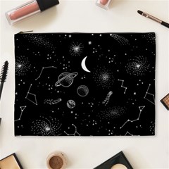 Cosmic Black Space Star Cosmetic Bag (xl)