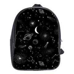 Cosmic Black Space Star School Bag (large)