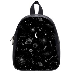 Cosmic Black Space Star School Bag (small)