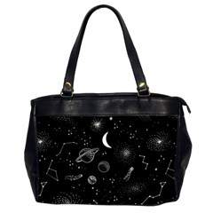 Cosmic Black Space Star Oversize Office Handbag (2 Sides)