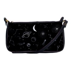 Cosmic Black Space Star Shoulder Clutch Bag