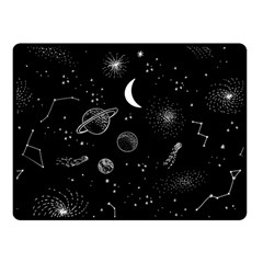 Cosmic Black Space Star Fleece Blanket (small)