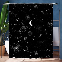 Cosmic Black Space Star Shower Curtain 60  X 72  (medium) 