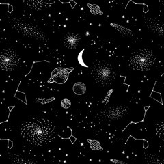 Cosmic Black Space Star Play Mat (rectangle)