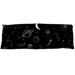 Cosmic Black Space Star One Side Body Pillow Cases