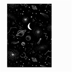 Cosmic Black Space Star Large Garden Flag (two Sides) by Ndabl3x