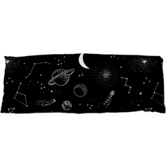 Cosmic Black Space Star 25 x67  Body Pillow Case Dakimakura (two Sides)