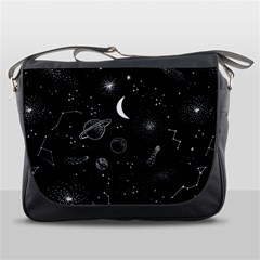 Cosmic Black Space Star Messenger Bag