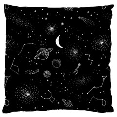 Cosmic Black Space Star Large Cushion Case (two Sides)