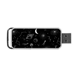 Cosmic Black Space Star Portable Usb Flash (one Side)