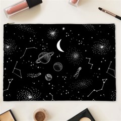 Cosmic Black Space Star Cosmetic Bag (xxl)