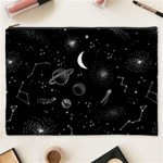 Cosmic Black Space Star Cosmetic Bag (XXXL) Front