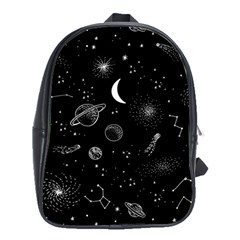 Cosmic Black Space Star School Bag (xl)