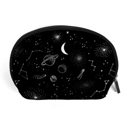 Cosmic Black Space Star Accessory Pouch (large)