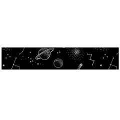 Cosmic Black Space Star Large Premium Plush Fleece Scarf 