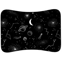 Cosmic Black Space Star Velour Seat Head Rest Cushion