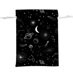 Cosmic Black Space Star Lightweight Drawstring Pouch (xl)