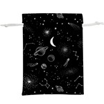 Cosmic Black Space Star Lightweight Drawstring Pouch (XL) Front