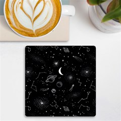 Cosmic Black Space Star Uv Print Square Tile Coaster 