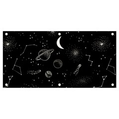 Cosmic Black Space Star Banner And Sign 4  X 2 