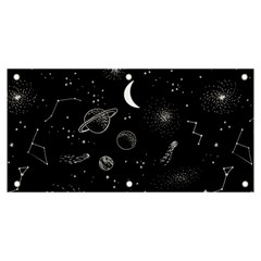 Cosmic Black Space Star Banner And Sign 6  X 3 