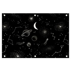 Cosmic Black Space Star Banner And Sign 6  X 4 