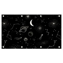 Cosmic Black Space Star Banner And Sign 7  X 4 