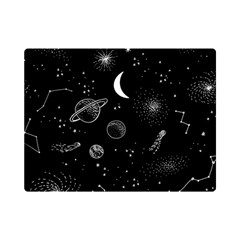 Cosmic Black Space Star Premium Plush Fleece Blanket (mini)