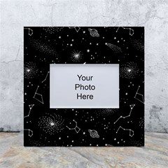 Cosmic Black Space Star White Box Photo Frame 4  X 6 