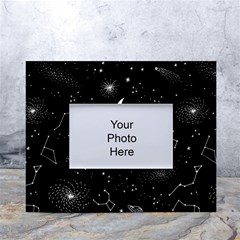 Cosmic Black Space Star White Tabletop Photo Frame 4 x6 