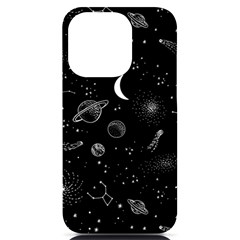 Cosmic Black Space Star Iphone 14 Pro Black Uv Print Pc Hardshell Case