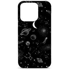 Cosmic Black Space Star Iphone 15 Pro Black Uv Print Pc Hardshell Case