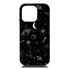 Cosmic Black Space Star Iphone 16 Pro Max Black Uv Print Pc Hardshell Case