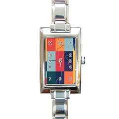  Minimalist Pattern With Simple Lines And Shapes, Creating A Clean And Modern Aesthe Rectangle Italian Charm Watch