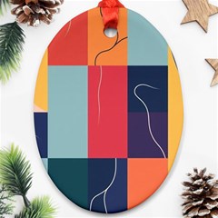  Minimalist Pattern With Simple Lines And Shapes, Creating A Clean And Modern Aesthe Ornament (oval)