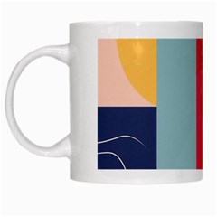  Minimalist Pattern With Simple Lines And Shapes, Creating A Clean And Modern Aesthe White Mug