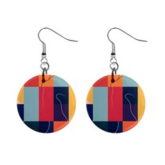  Minimalist Pattern With Simple Lines And Shapes, Creating A Clean And Modern Aesthe Mini Button Earrings by myclothy