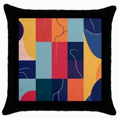  Minimalist Pattern With Simple Lines And Shapes, Creating A Clean And Modern Aesthe Throw Pillow Case (black) by myclothy