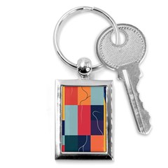  Minimalist Pattern With Simple Lines And Shapes, Creating A Clean And Modern Aesthe Key Chain (rectangle)